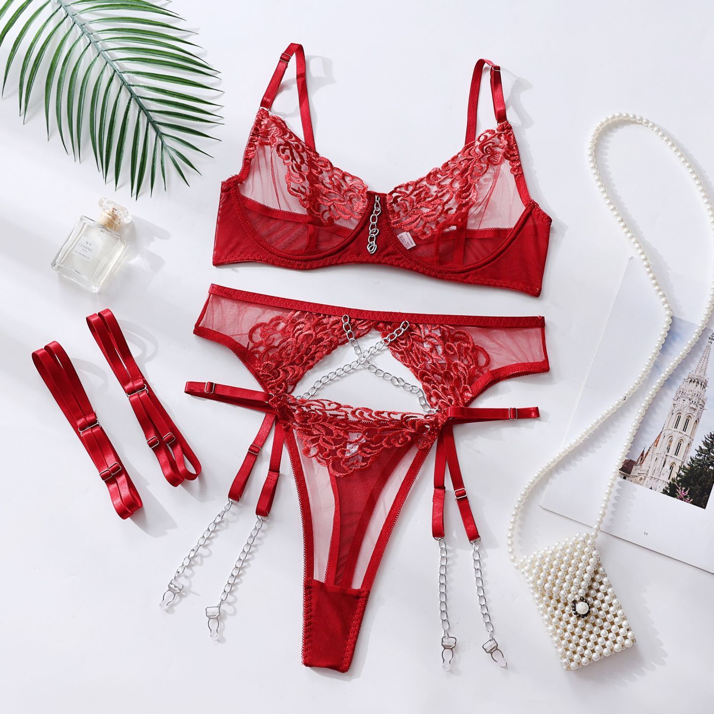 Classic Four Piece Lingerie Set