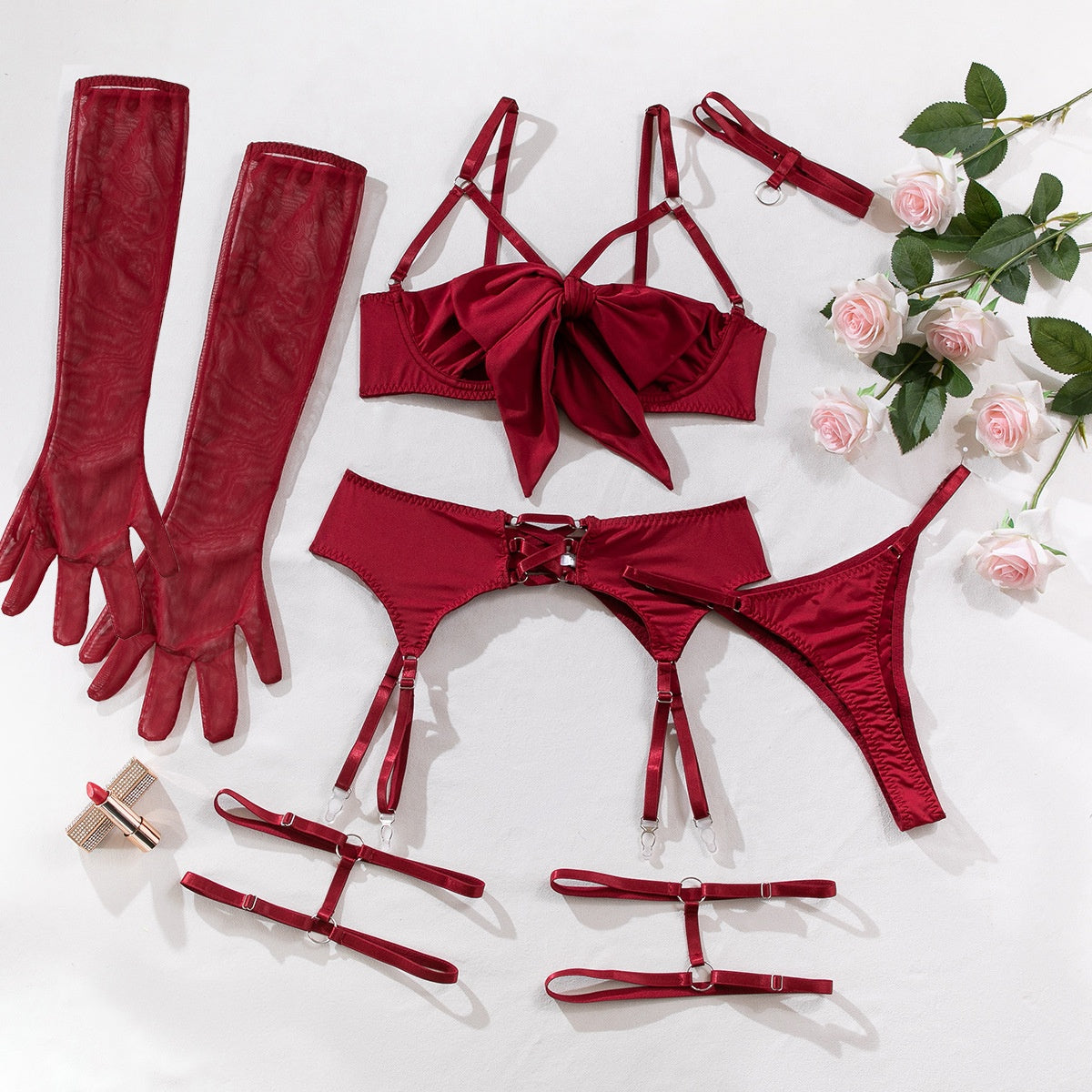 Hollow Out Push-Up Four-Piece Set