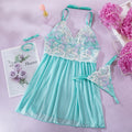 Embroidered and Lace Strap Four-Piece Set